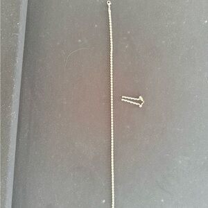 Elegant sliver Tennis necklace and earrings set